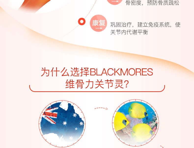 澳洲 Blackmores/澳佳宝 氨基葡萄糖维骨力氨糖软骨素 180片/瓶